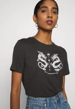 Even&Odd Hattie Mirrored Dragons Tee - T-Shirt Print - 801 - Anthracite 11 Even&Odd Hattie Mirrored Dragons Tee - T-Shirt Print - 801 - Anthracite -Even&Odd 0bfbbb5a07384f34bb6d0611800c66fc