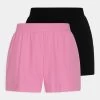 Even&Odd 2 Pack - Shorts - Black/Pink