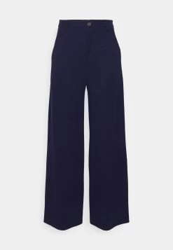 Petite Tailored Wide Leg Trouser - Broek - Dark Blue -Even&Odd 3c565cb508fb47e4884f324f630c76a6