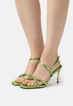 Even&Odd Leather- Sandalen Met Hoge Hak - Green