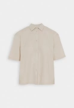 Even&Odd Linen-Mix Button Down Blouse - Overhemdblouse - Beige -Even&Odd 486e50f0eac444eca20faeb432b2978e