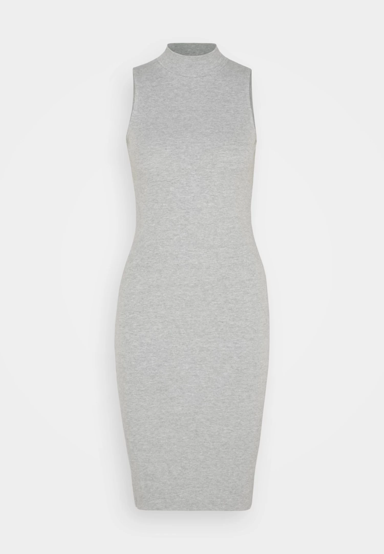 Even&Odd Perkin Neck Midi Bodycon Dress - Jerseyjurk - Mottled Grey 5 Even&Odd Perkin Neck Midi Bodycon Dress - Jerseyjurk - Mottled Grey - Afbeelding 5