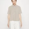 Even&Odd Linen-Mix Button Down Blouse - Overhemdblouse - Beige