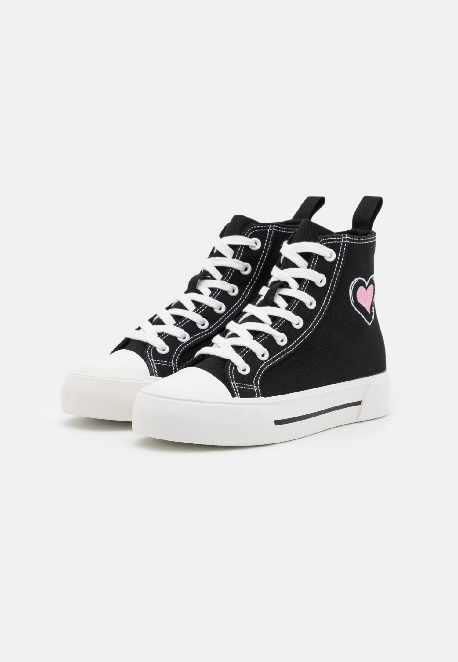 Even&Odd Love - Sneakers Hoog - Black/Pink 3 Even&Odd Love - Sneakers Hoog - Black/Pink - Afbeelding 3