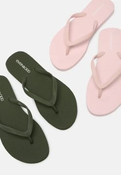 Even&Odd 2 Pack - Teenslippers - Khaki/Pink -Even&Odd a96dbaf7e81b4053a0e466b662f5349a