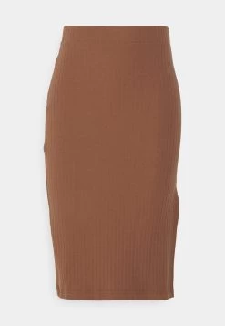 Pencil Skirt With Slit - Kokerrok - Brown -Even&Odd b010ed6b7d824afa9eca1882c1640a84