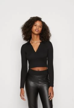 Even&Odd Long Sleeve Collar - Longsleeve - Black