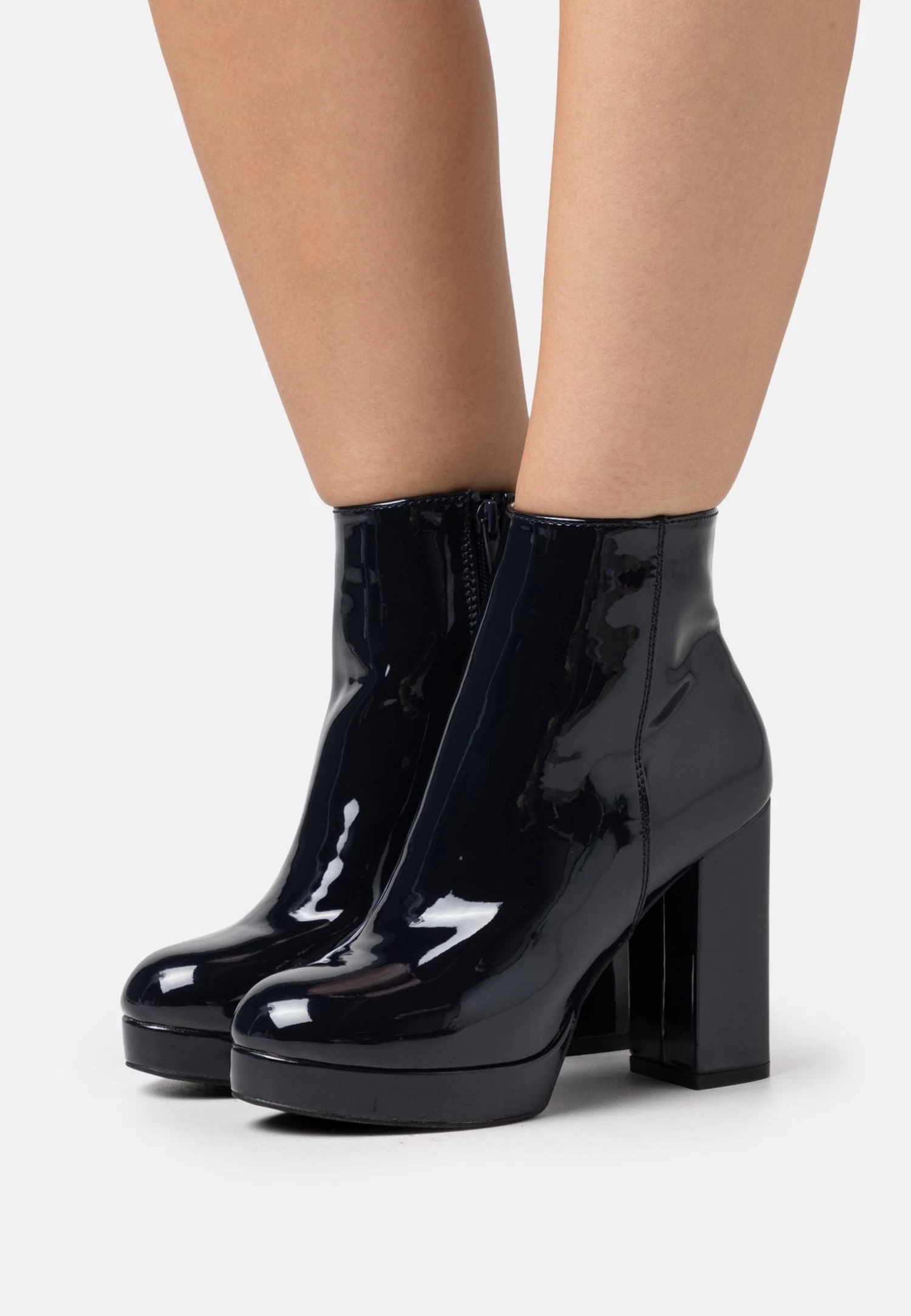 Even&Odd Enkellaarsjes Met Plateauzool - Dark Blue 1 Even&Odd Enkellaarsjes Met Plateauzool - Dark Blue