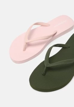 Even&Odd 2 Pack - Teenslippers - Khaki/Pink -Even&Odd ff98aaefd2c24af0b4558201d02c0025